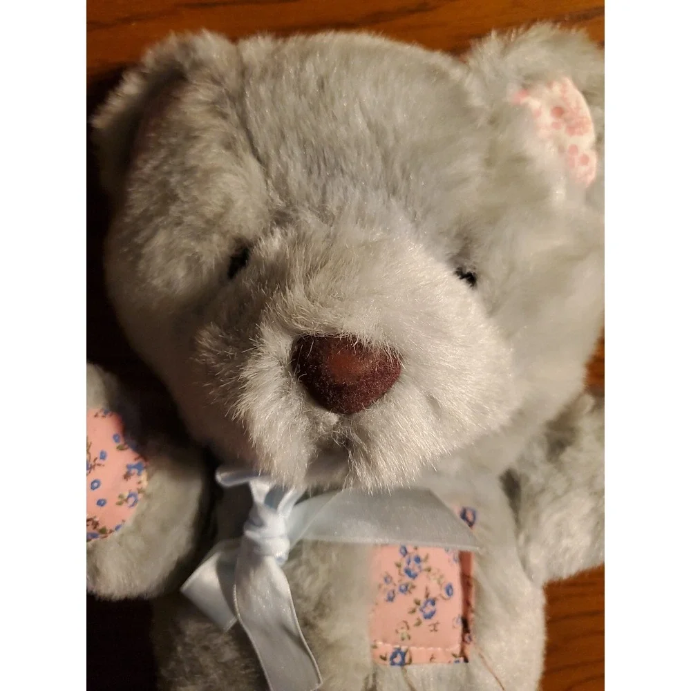 Vintage Patched Gray Teddy‎ Bear 15
